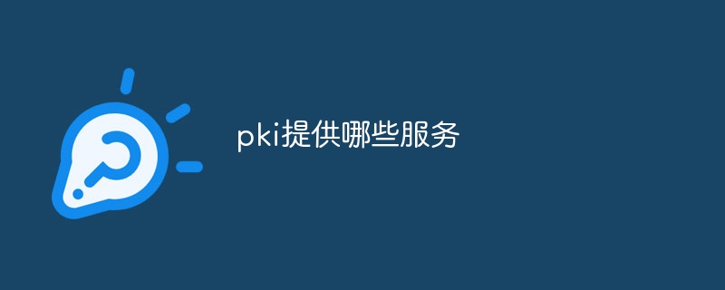pki提供哪些服务