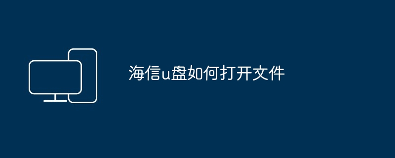 海信u盘如何打开文件