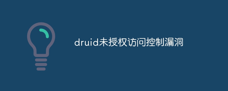 druid未授权访问控制漏洞