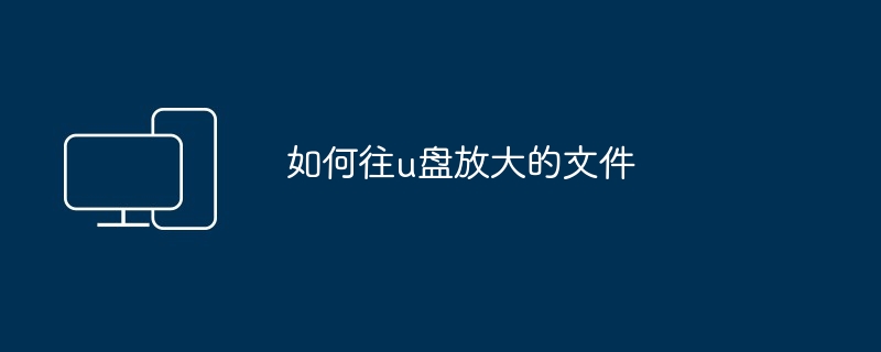 如何往u盘放大的文件