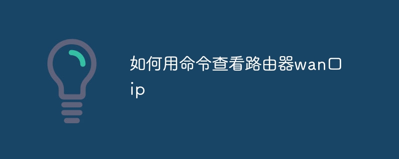 如何用命令查看路由器wan口ip