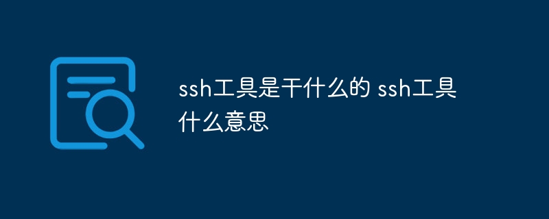 ssh工具是干什么的 ssh工具什么意思