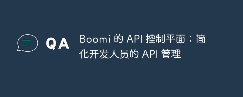 Boomi 的 API 控制平面：简化开发人员的 API 管理