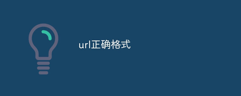 url正确格式