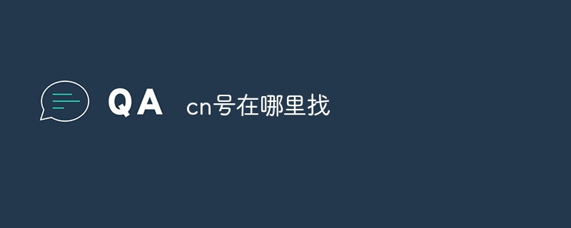 cn号在哪里找