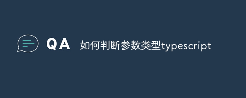 如何判断参数类型typescript