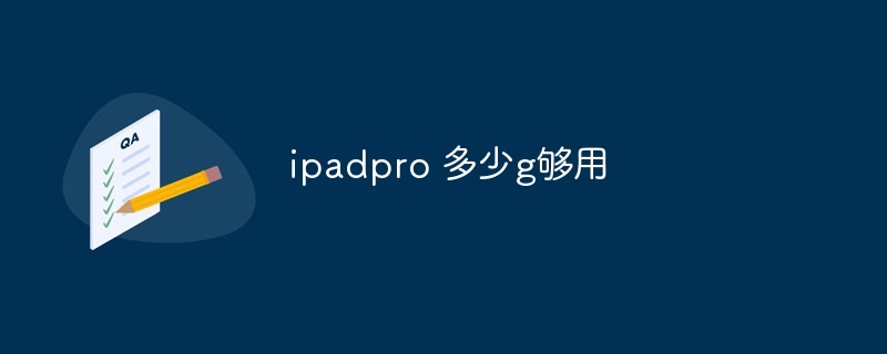 ipadpro 多少g够用