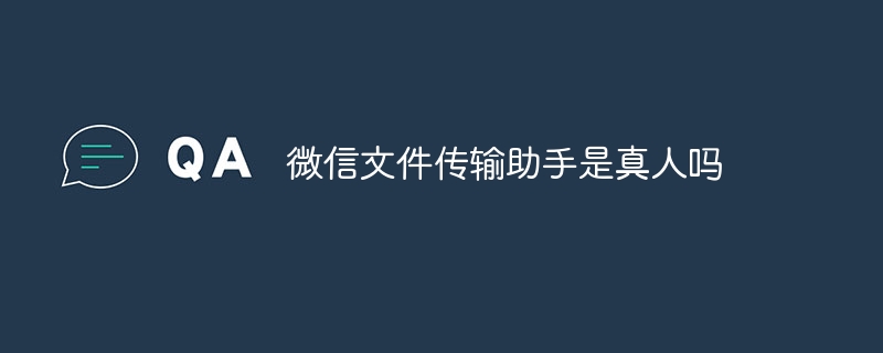 微信文件传输助手是真人吗