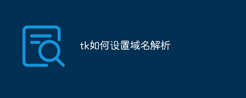 tk如何设置域名解析