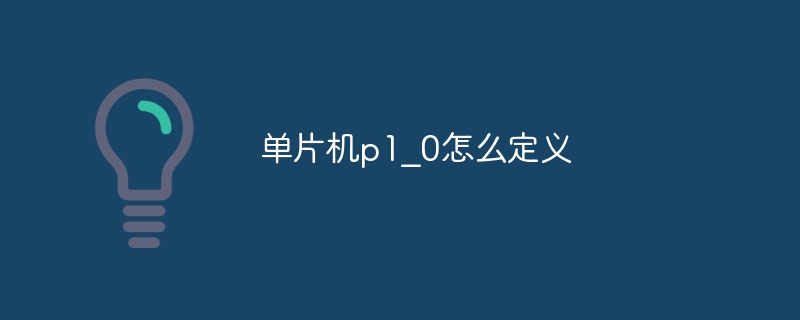 单片机p1_0怎么定义