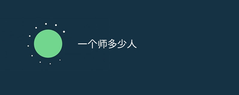 一个师多少人