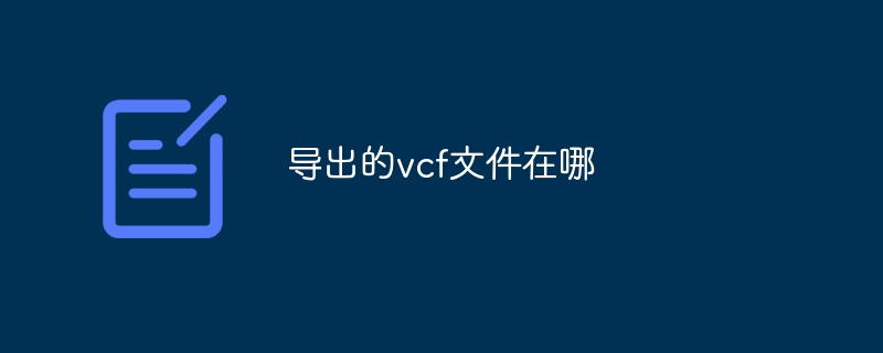 导出的vcf文件在哪