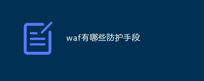 waf有哪些防护手段