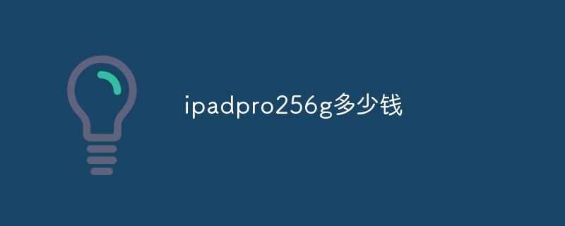 ipadpro256g多少钱