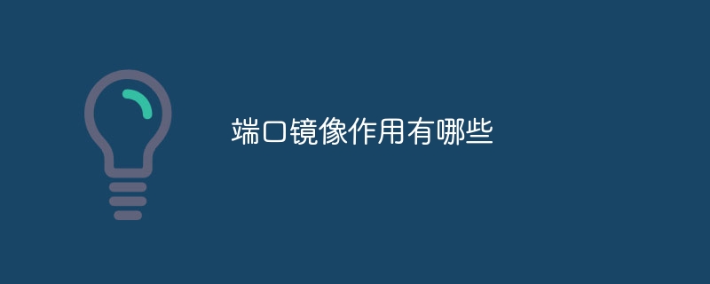 端口镜像作用有哪些