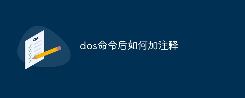 dos命令后如何加注释