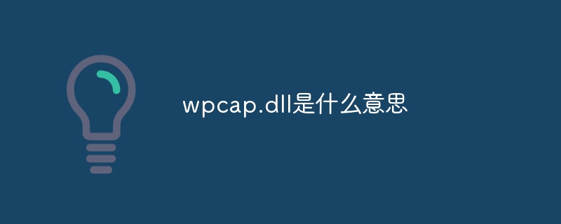 wpcap.dll是什么意思