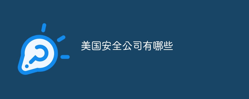 美国安全公司有哪些