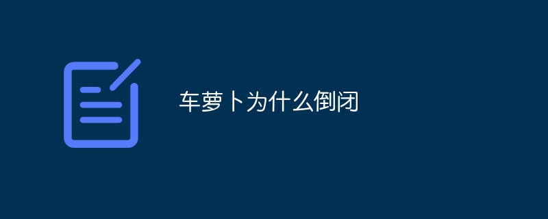 车萝卜为什么倒闭