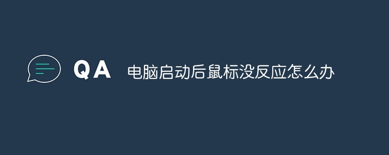 电脑启动后鼠标没反应怎么办