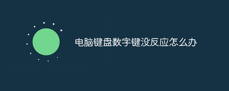 电脑键盘数字键没反应怎么办