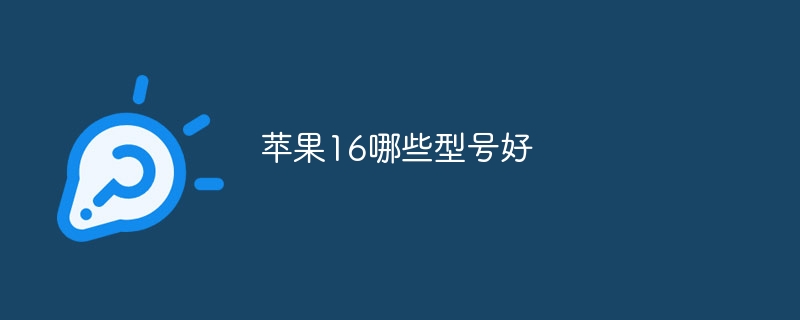 苹果16哪些型号好