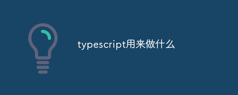 typescript用来做什么