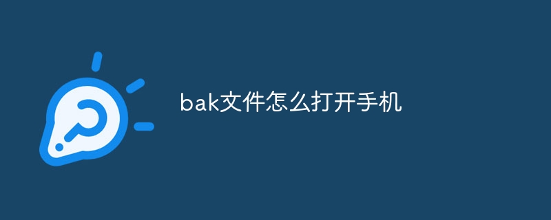 bak文件怎么打开手机