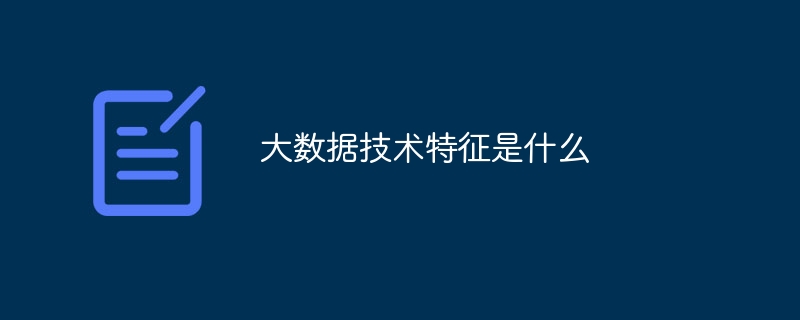大数据技术特征是什么