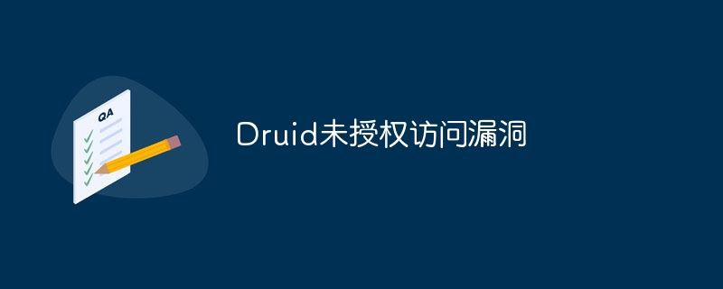 Druid未授权访问漏洞