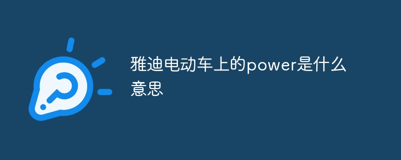 雅迪电动车上的power是什么意思