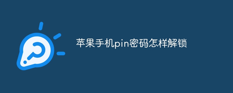 苹果手机pin密码怎样解锁