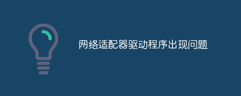 网络适配器驱动程序出现问题