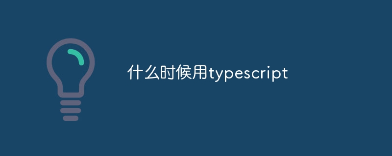 什么时候用typescript