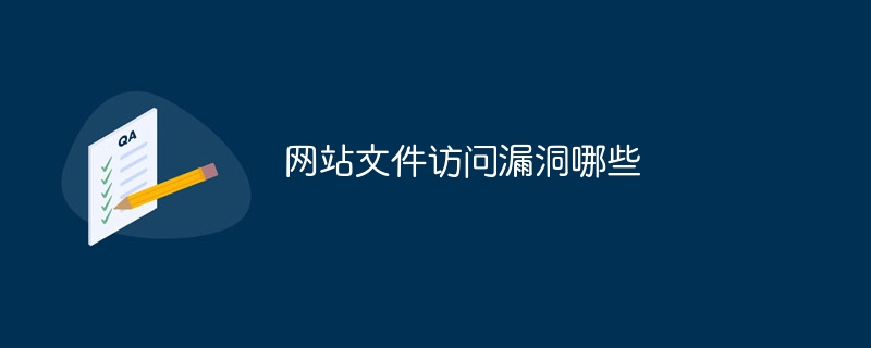 网站文件访问漏洞哪些