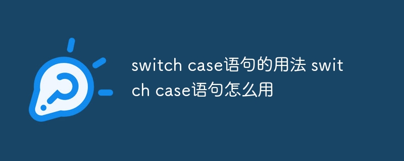 switch case语句的用法 switch case语句怎么用