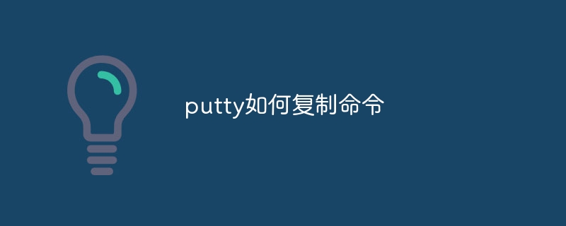 putty如何复制命令
