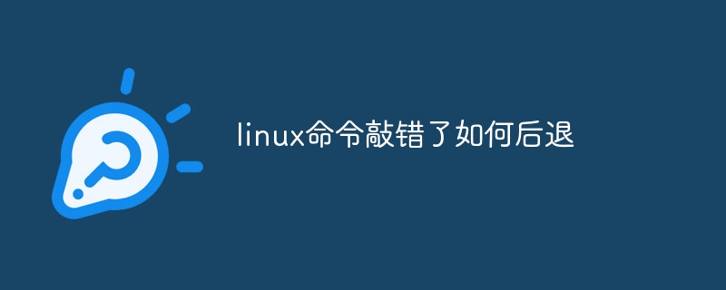 linux命令敲错了如何后退