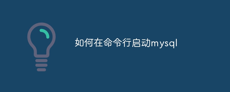 如何在命令行启动mysql