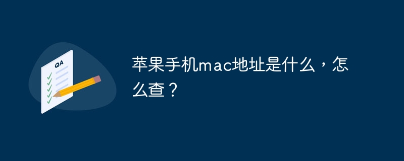 苹果手机mac地址是什么，怎么查？