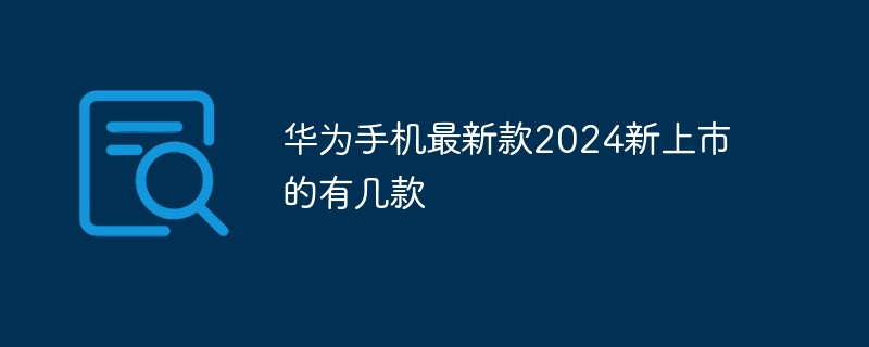 华为手机最新款2024新上市的有几款