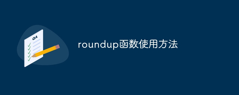 roundup函数使用方法