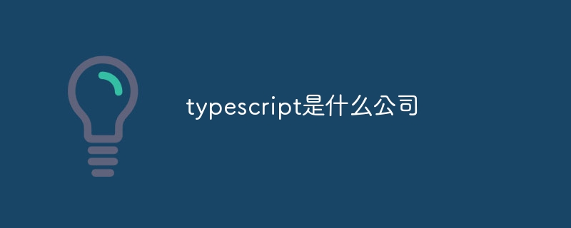 typescript是什么公司