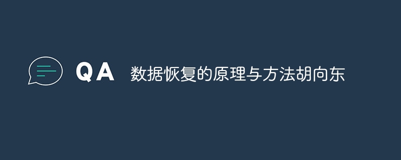 数据恢复的原理与方法胡向东