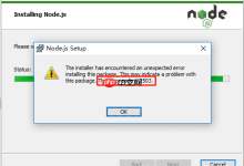 Node.js 安装报错提示“The error code is 2503“问题解决方法-路由网
