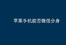 苹果手机支持实现微信分身功能吗?-路由网