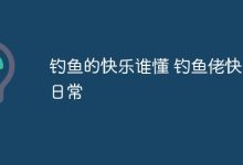 独享垂钓之乐,钓鱼佬日常欢畅无比-路由网
