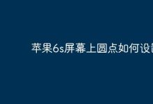 苹果6s屏幕小圆点设置方法在此-路由网