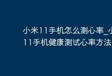 小米11用健康APP轻松测心率-路由网