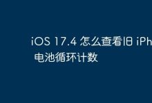 iOS 17.4下,如何查看旧iPhone电池循环次数?-路由网
